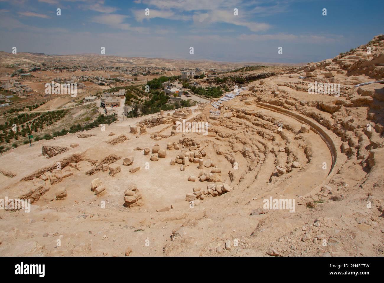 Herodium or Herodeion , also known as Mount Herodes- Herodion – the King Herod’s royal theater Stock Photo