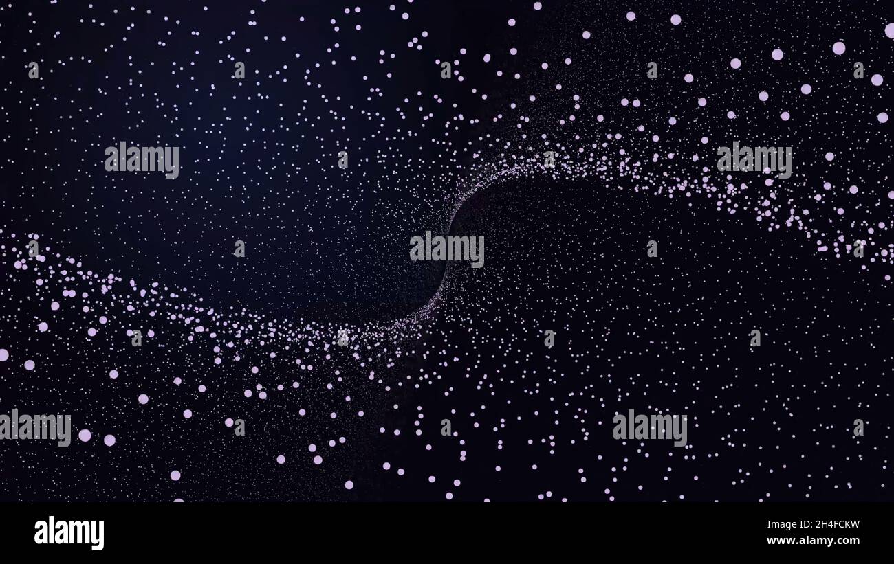 Abstract beautiful geometric background with moving dots. Plexus ...