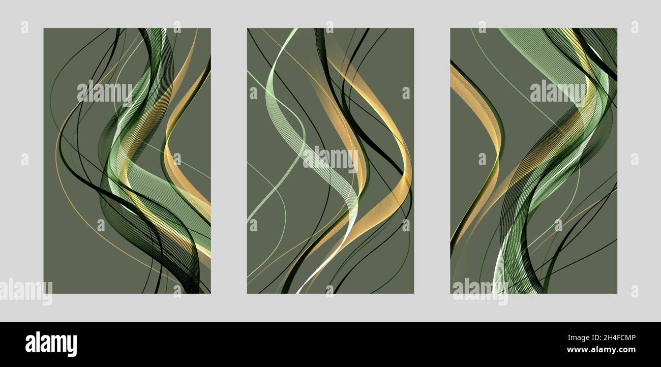 Vector abstract colorful flowing wave lines. Design element for wedding invitation, greeting card Stock Vector