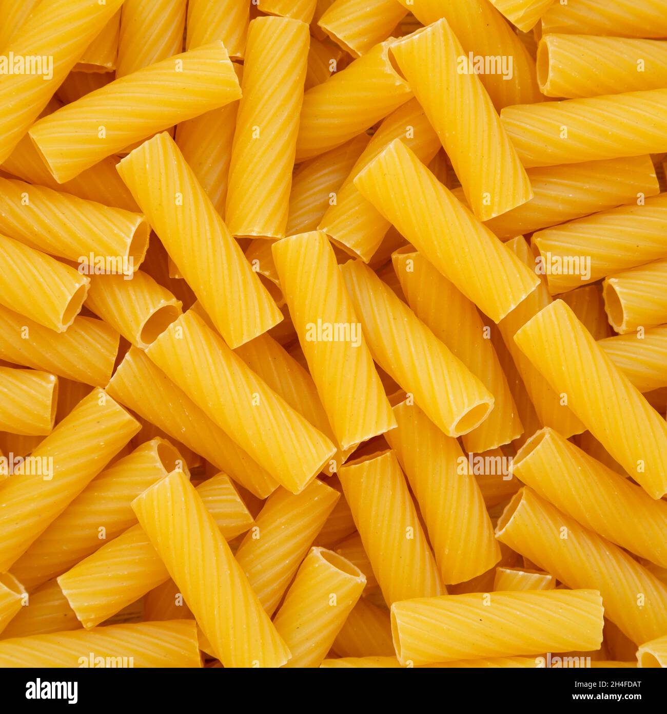 Dry Rigatoni Pasta, top view. Flat lay, overhead, from above Stock ...