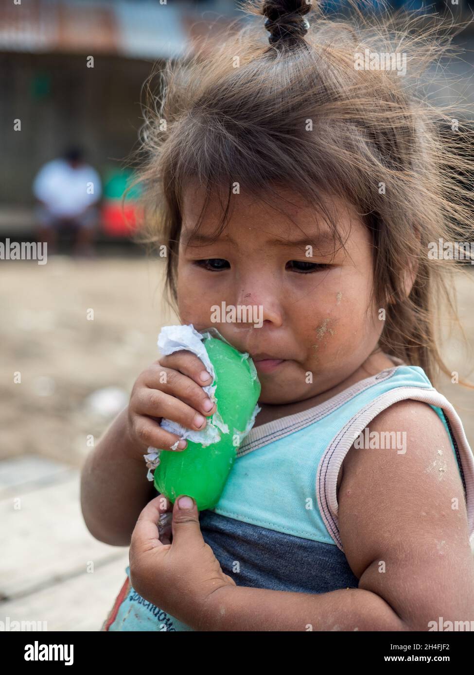 Amazonia. Latin America Sep 2017 Portrait of a girl a local