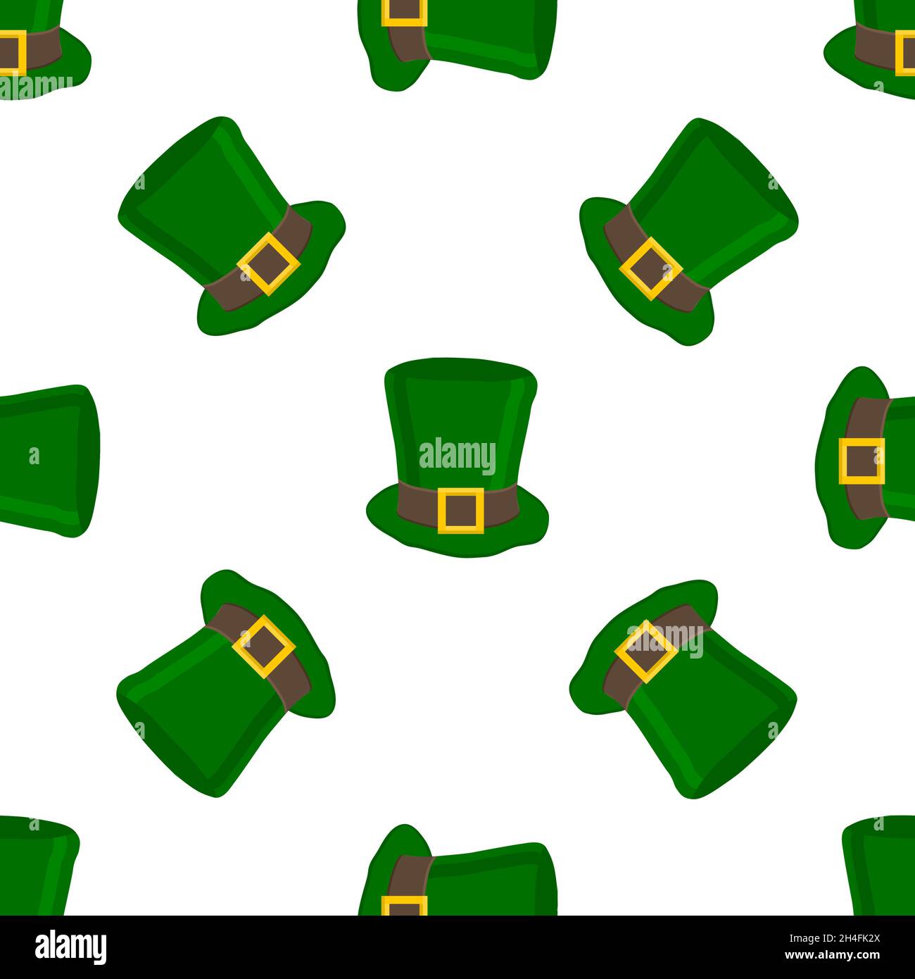 Illustration on theme Irish holiday St Patrick day, seamless headdress ...