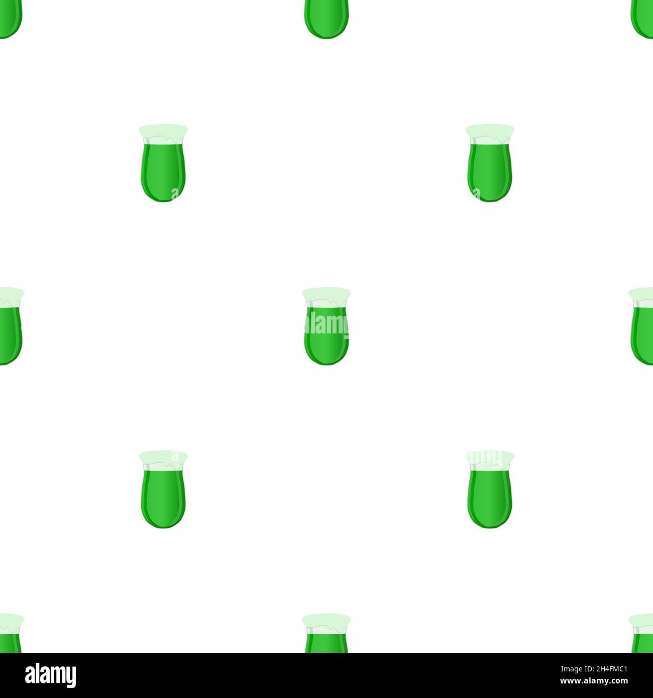 Illustration Irish holiday St Patrick day, seamless color beer in mug. Pattern St Patrick day consisting of many identical beer mug on white backgroun Stock Vector