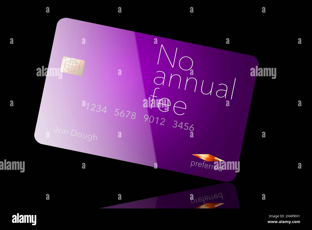 No annual fee mock generic credit card Stock Photo Alamy