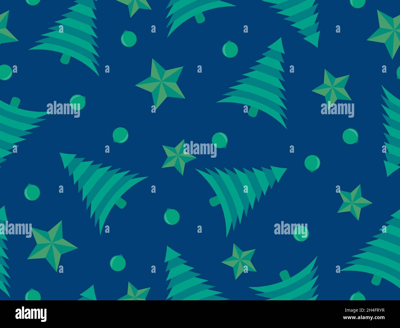 Christmas seamless pattern with Christmas trees and star. Festive ...