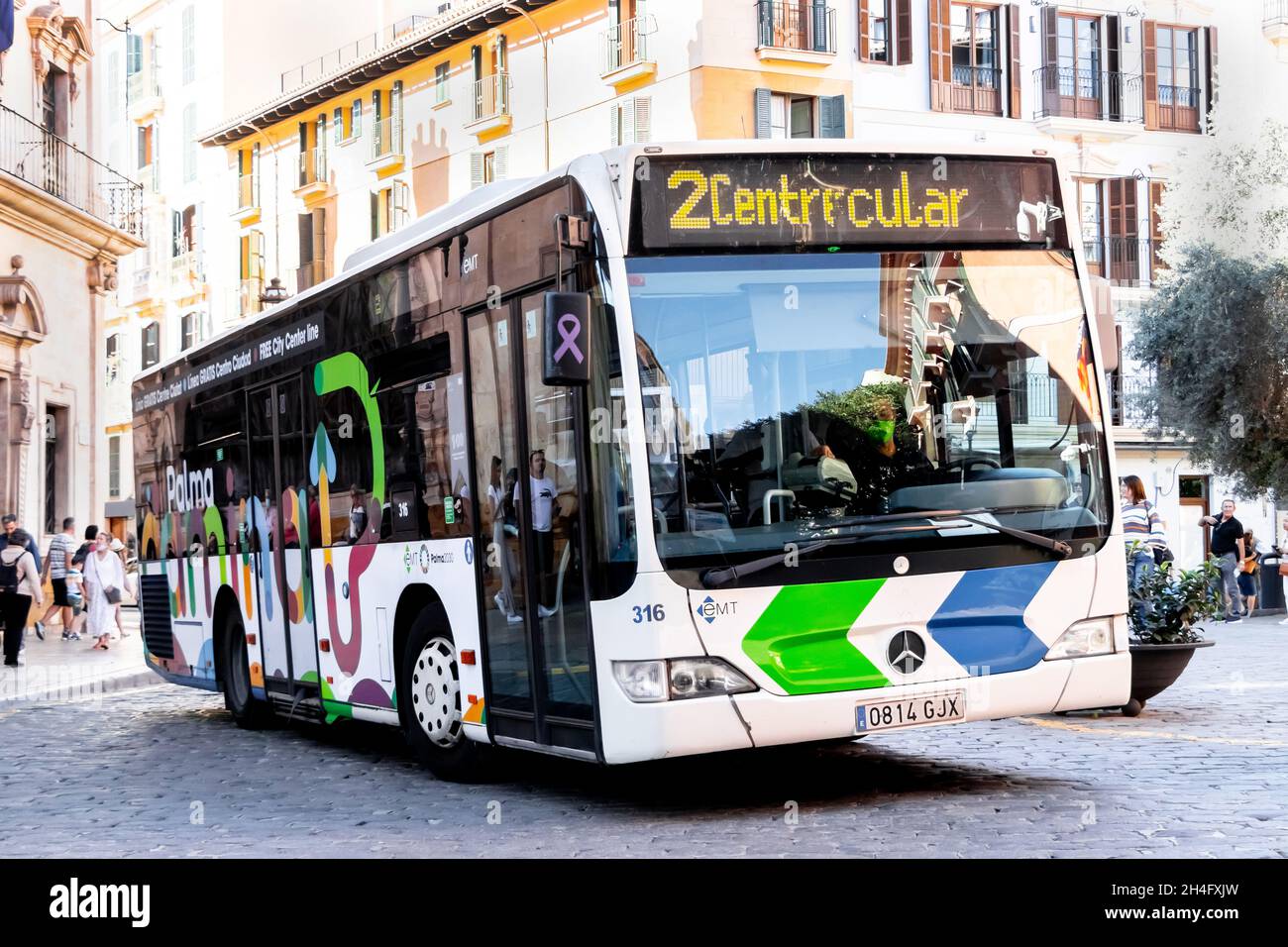 bus in Palma Mallorca Stock Photo Alamy