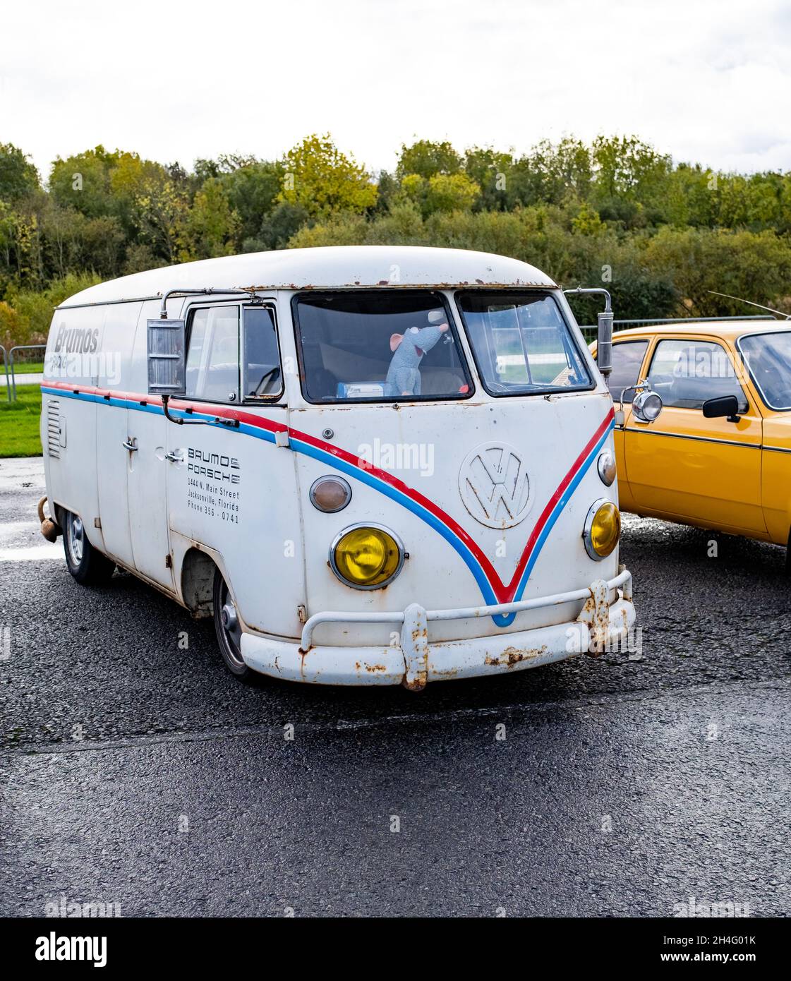 Customised VW van purposely rusted up and made to look old on show ...