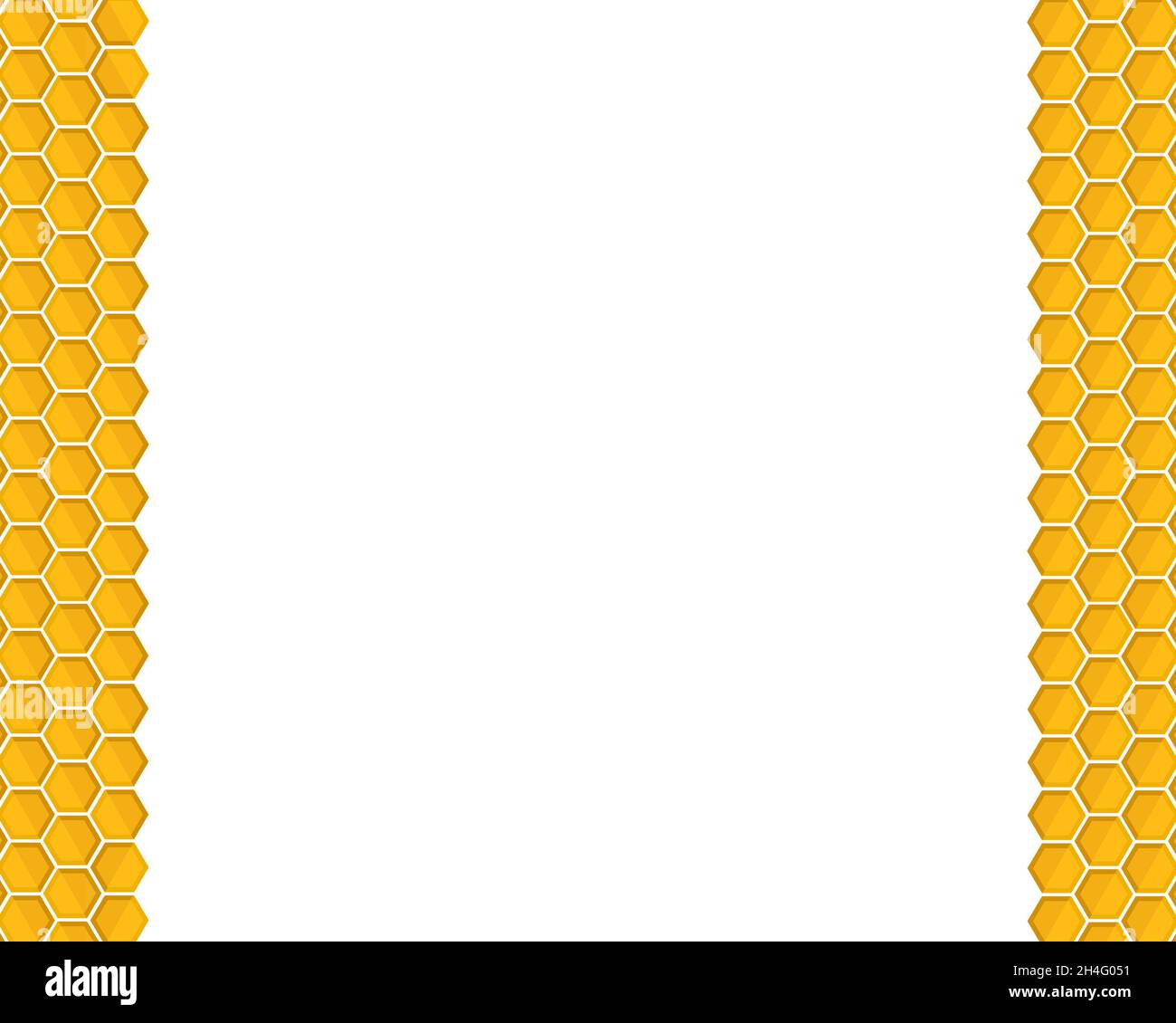 Honeycomb pattern border or frame with copy space for presentation or ...