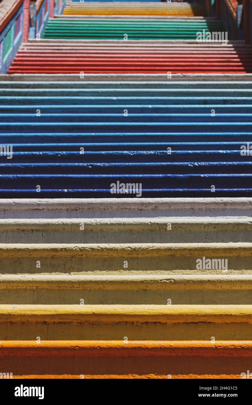 Colorful painted stairs hi-res stock photography and images - Alamy