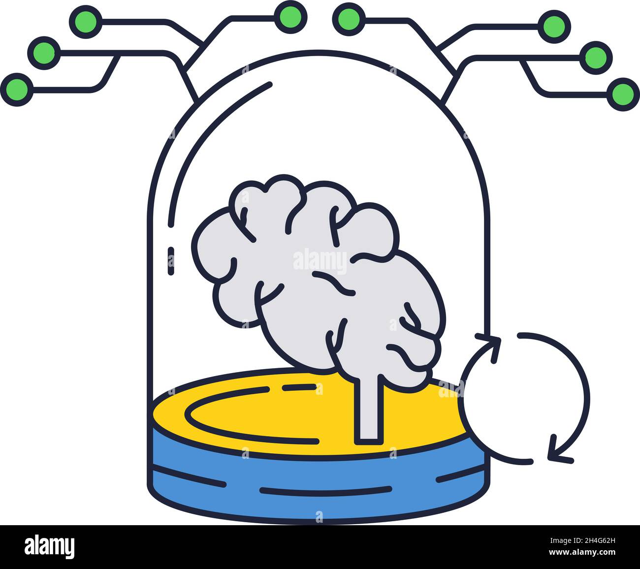 Human brain vector mind icon flat design Stock Vector Image & Art - Alamy