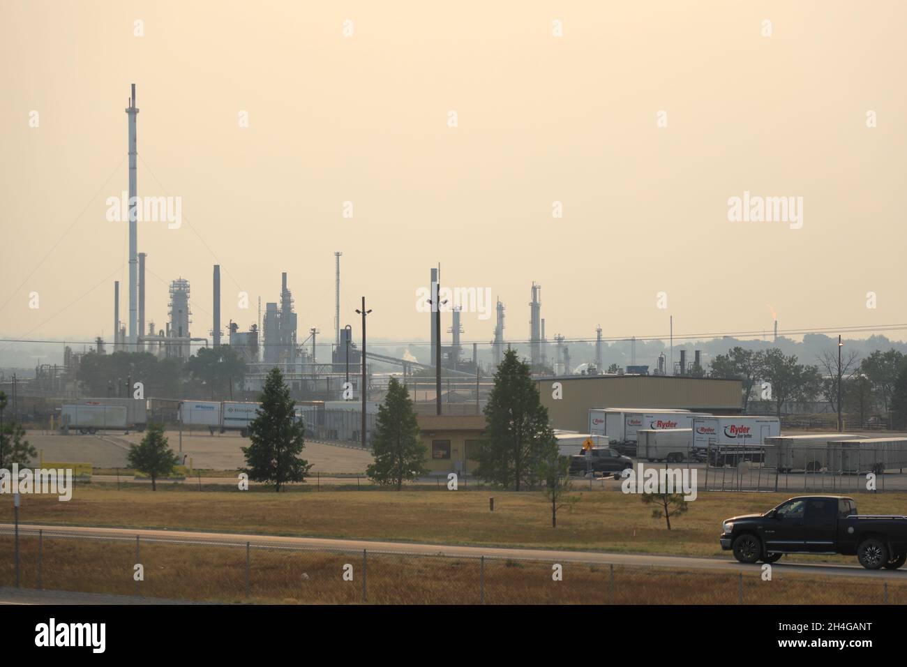 Exxon Mobil oil refinery.Billings.Montana.USA Stock Photo Alamy