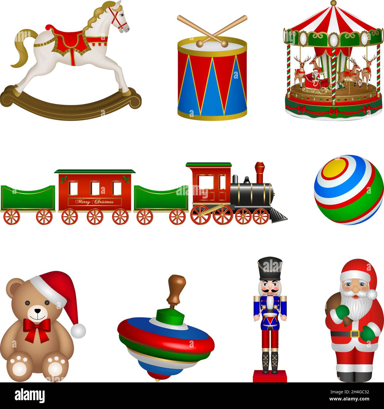 Set of isolated christmas toys Stock Vector Image & Art Alamy