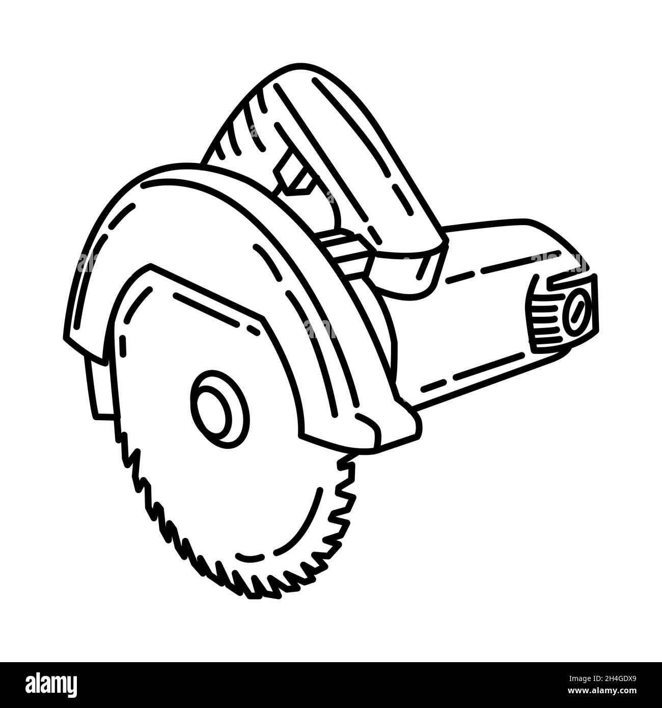 Circular Saw Part of Contractor Material and Equipment Device Hand