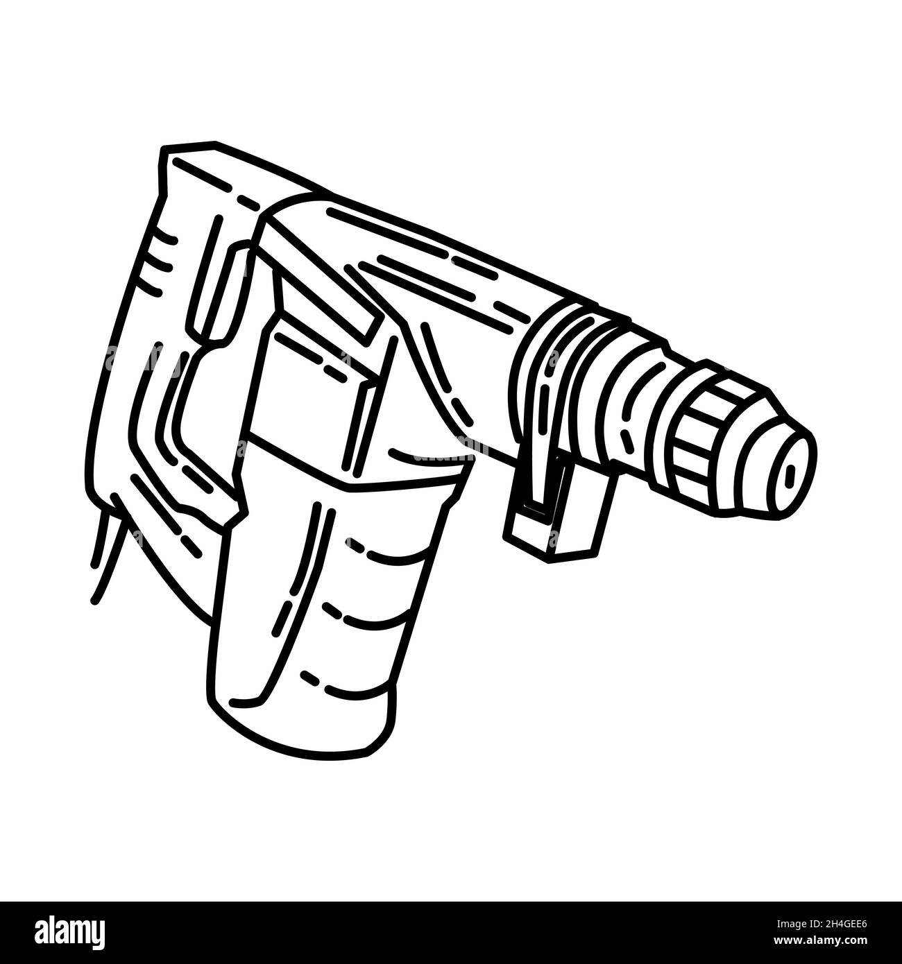 Hammer Drill Part of Contractor Material and Equipment Device Hand