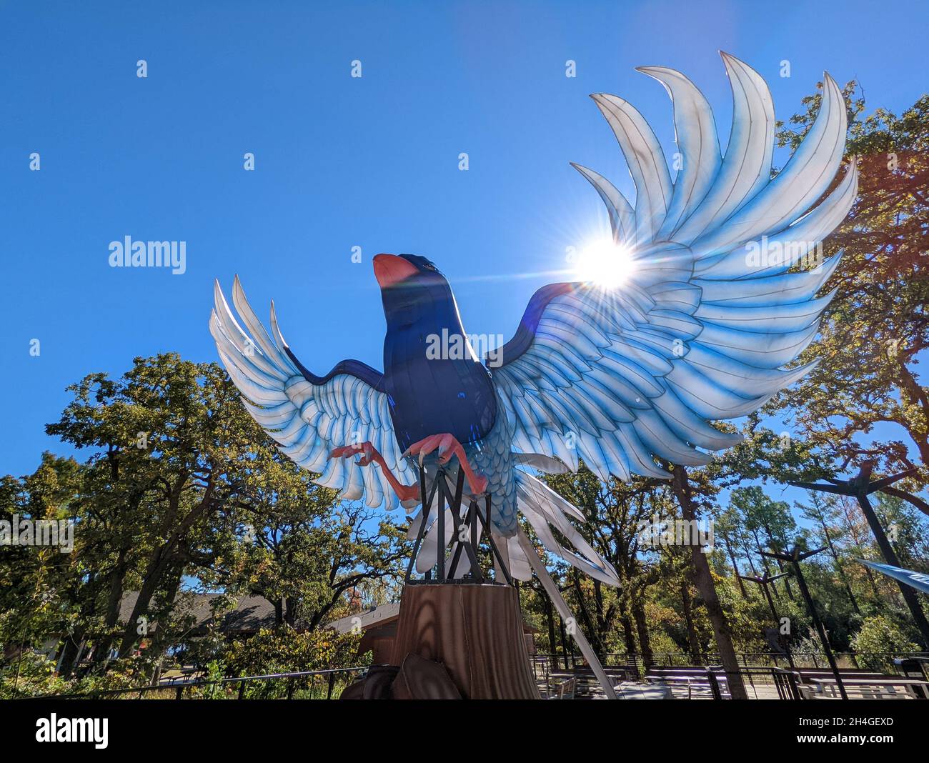 Oklahoma, OCT 29, 2021 Haunt the Zoo Halloween decoration in the OKC