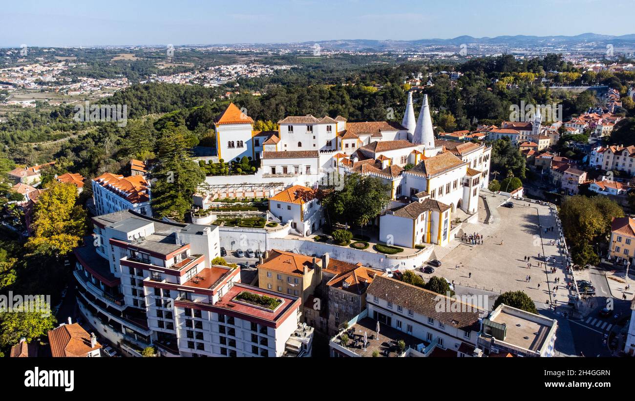 Sintra National Palace, Palácio Nacional de Sintra, Sintra, Portugal Stock Photo