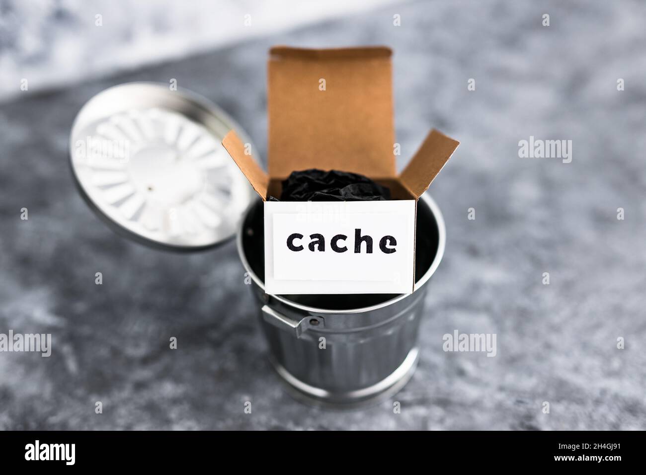 online privacy and stored information concept, metaphor of box with ...