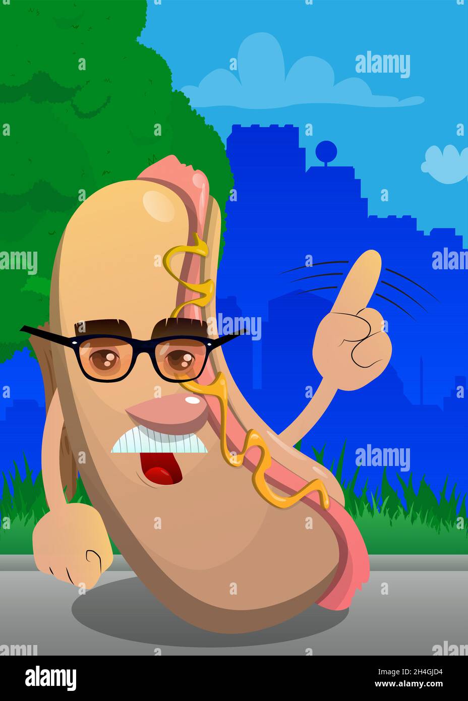Hot Dog saying no with his finger. American fast food as a cartoon character with face Stock Vector Image & Art - Alamy Hot Dog saying no with his finger. American fast food as a cartoon character with face Stock Vector Image & Art - Alamy