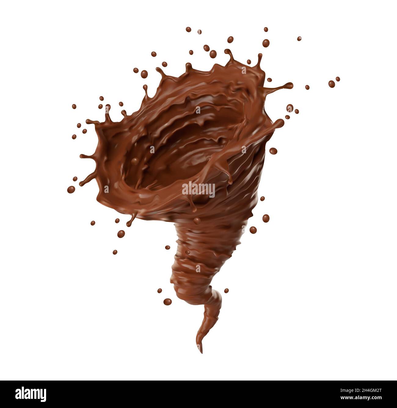Realistic chocolate whirlwind or tornado twister with splashes, vector  cocoa drink. Chocolate, coffee milk and cacao whirl swirl with spatter  drops, c Stock Vector Image & Art - Alamy