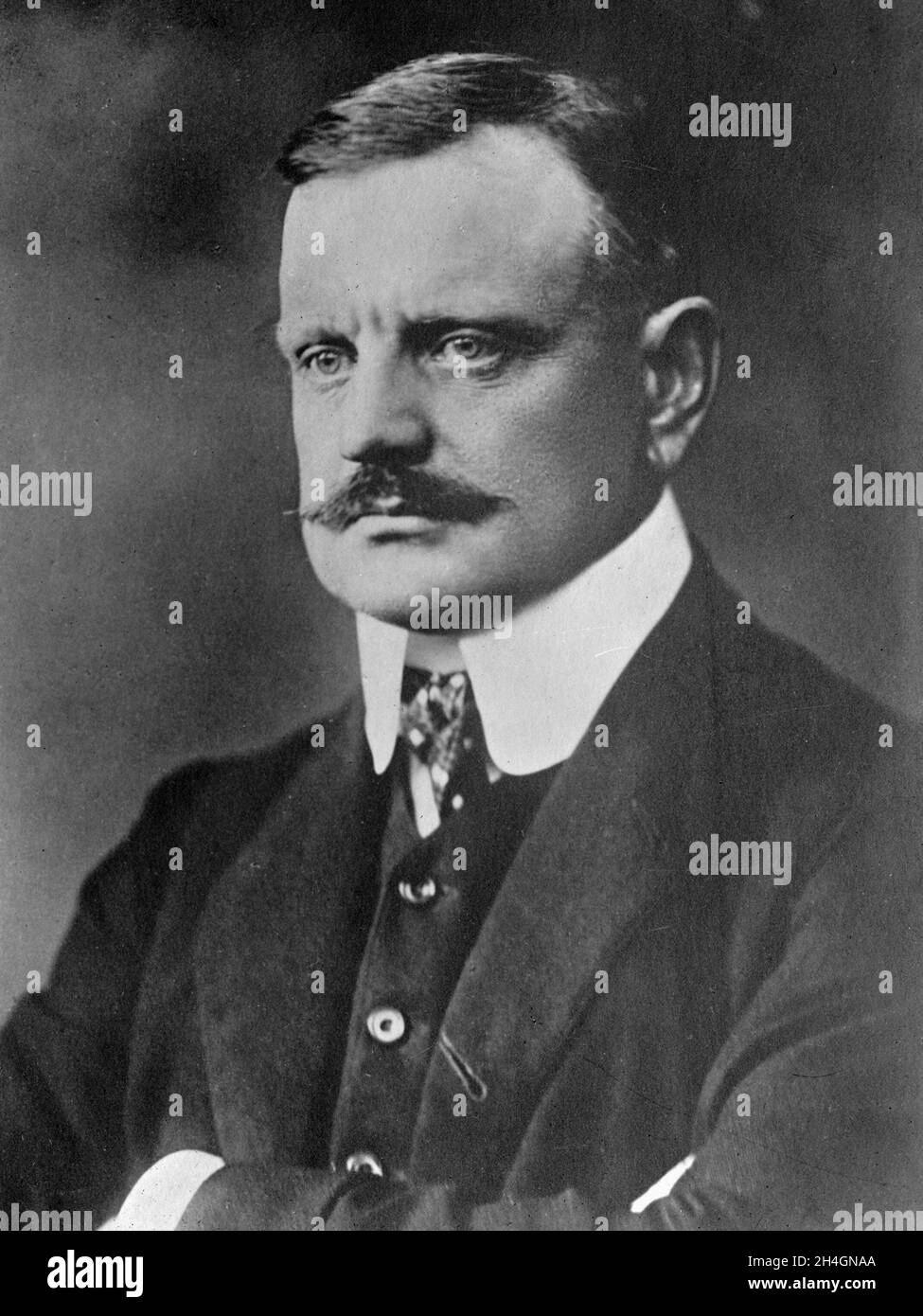 A portrait of the Finnish composer Jean Sibelius Stock Photo