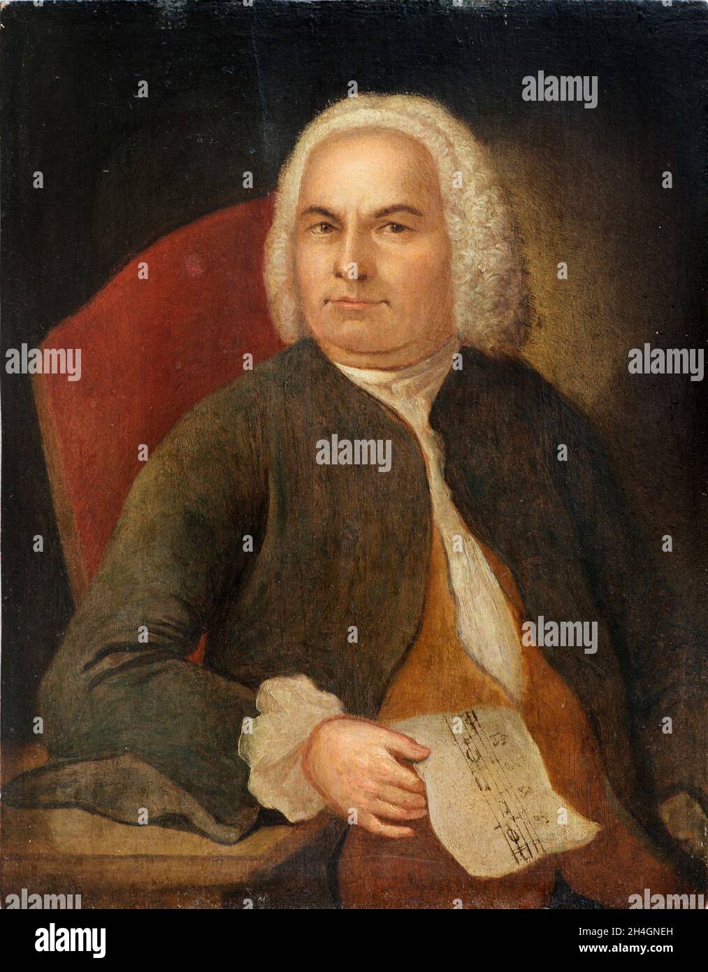A portrait of the German composer JS Bach Stock Photo
