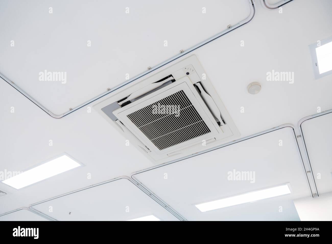 Built-in large air conditioner for office use Stock Photo