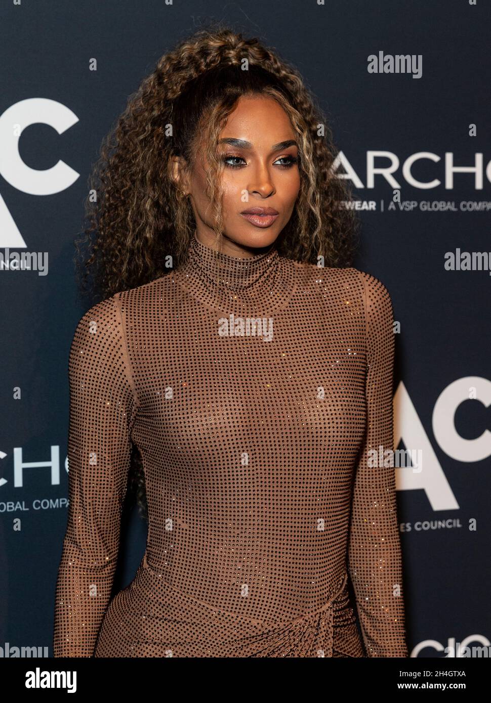New York, NY November 2, 2021 Ciara wearing dress by LaQuan Smith