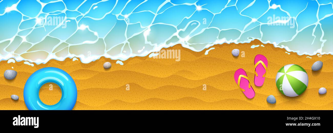 Foamy beach on seaside Stock Vector Images - Alamy