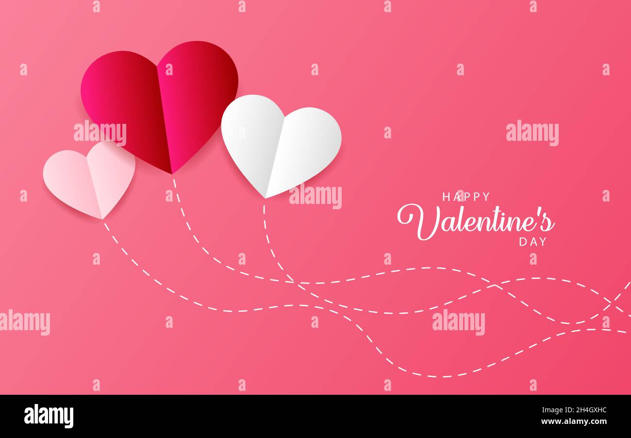 Beautiful love hearts Background for Valentine's Day. Vector illustration, banners, Wallpaper