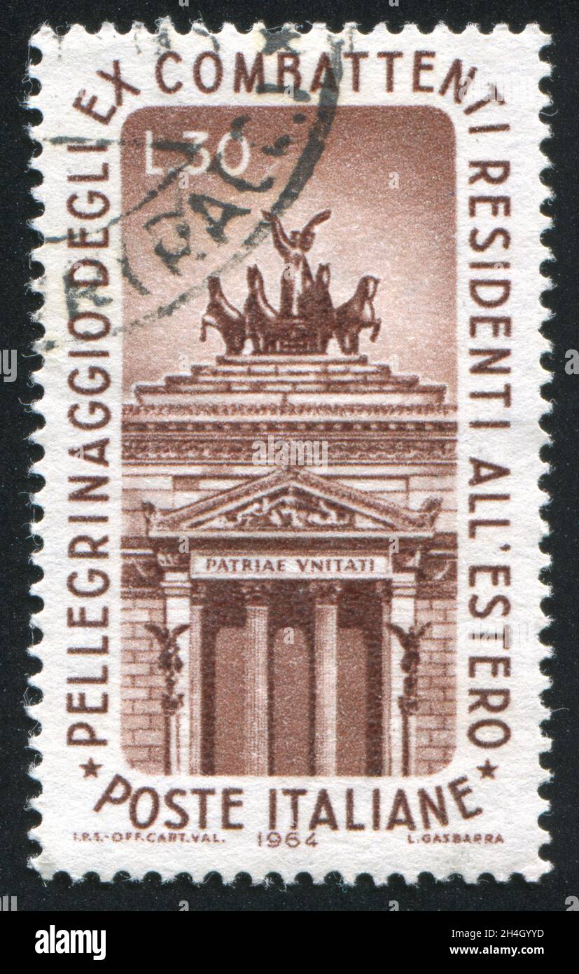 ITALY - CIRCA 1964: stamp printed by Italy, shows Left Arch of Victor ...