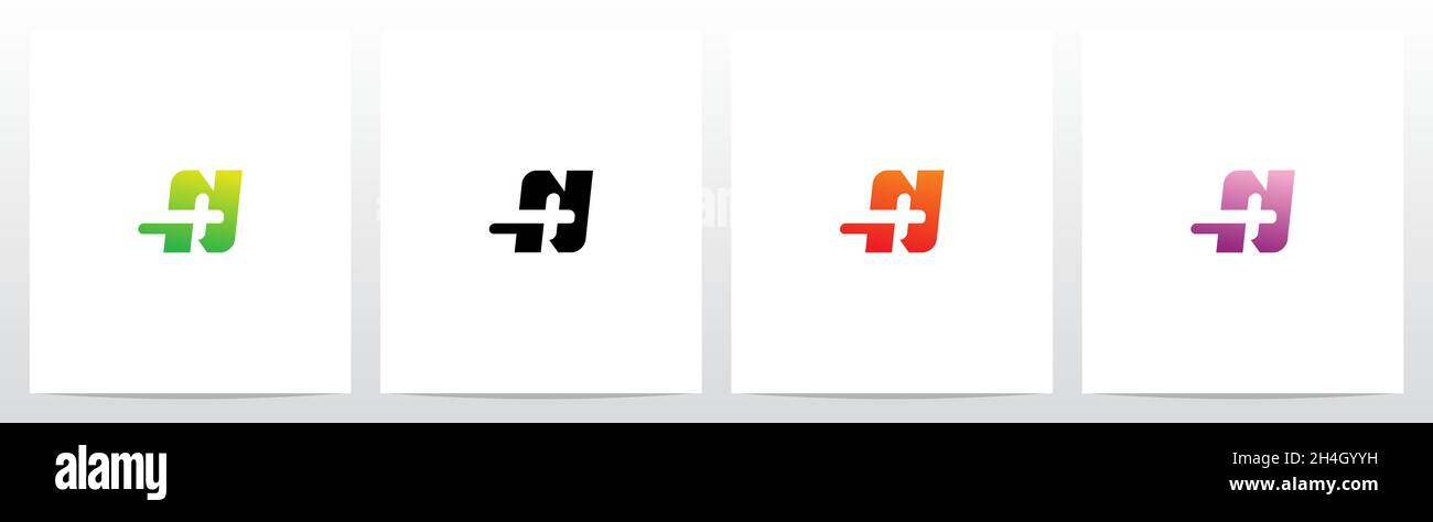Plus Letter Plus Symbol On Letter Logo Design N Stock Vector Image & Art - Alamy