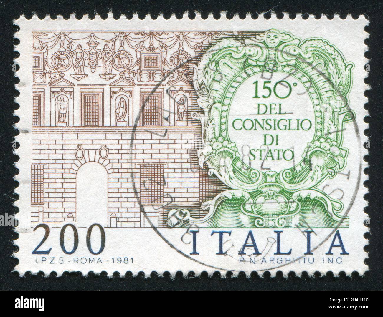 ITALY - CIRCA 1981: stamp printed by Italy, shows Palazzo Spada, Rome ...
