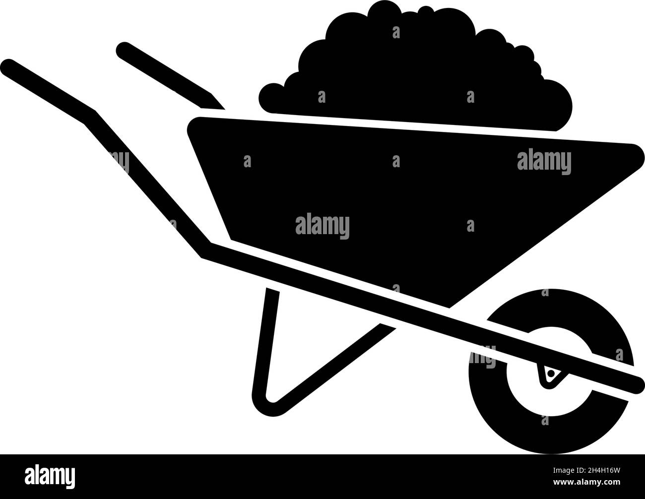 Wheelbarrow icon design template vector isolated illustration Stock ...