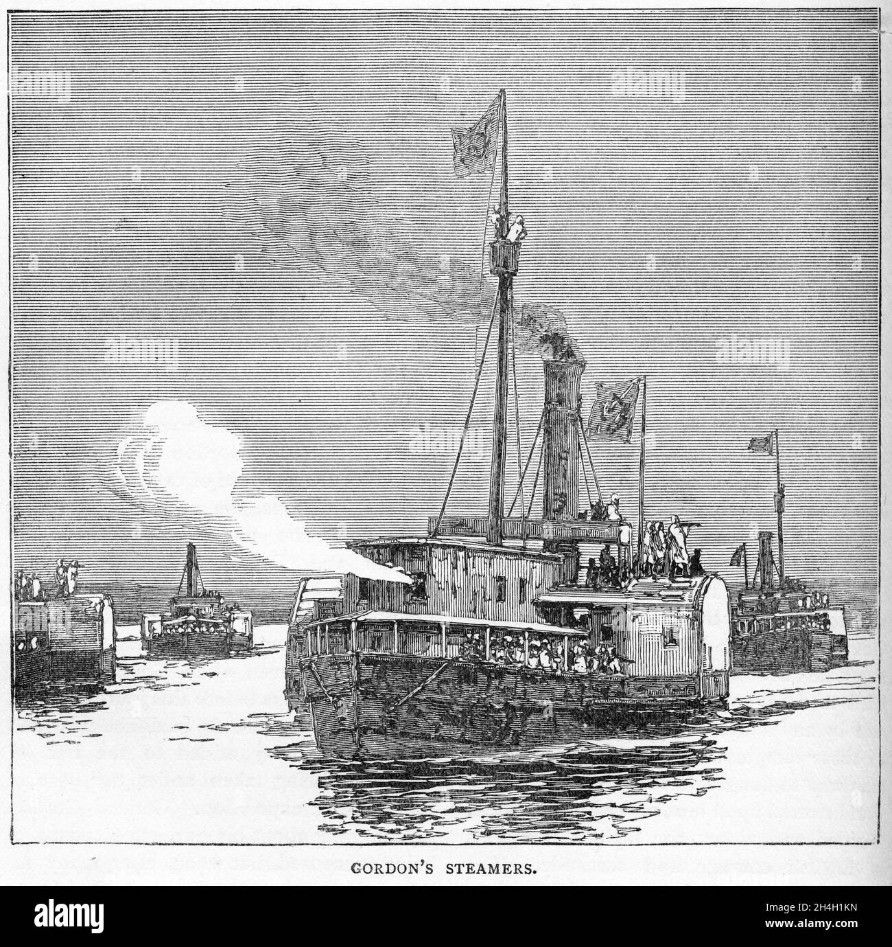 Engraving of the steamers used by Charles Gordon