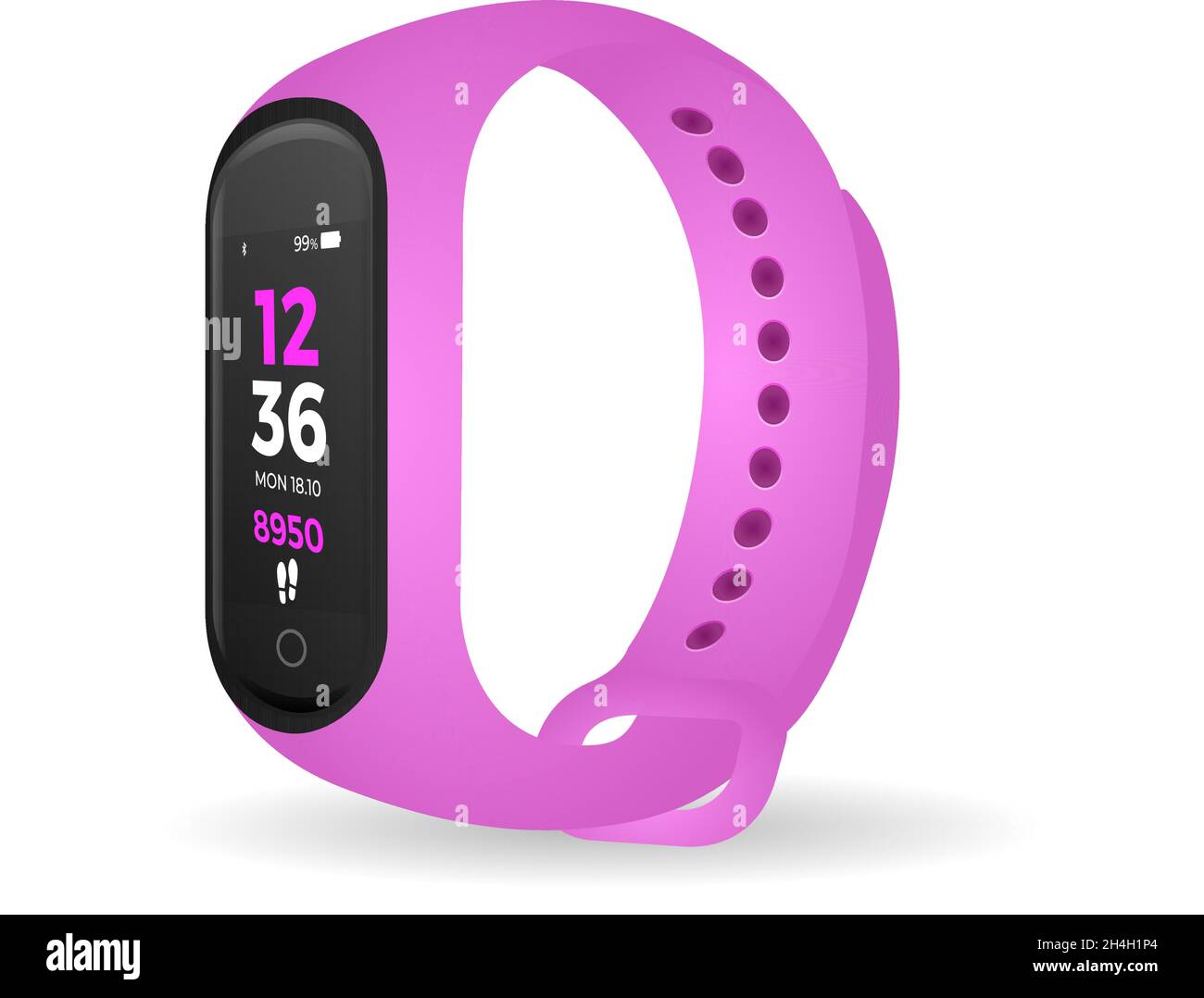 Smart band on a white background. Vector illustration Stock Vector