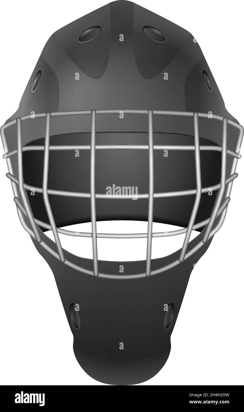 Hockey goalie mask on a white background. Vector illustration Stock