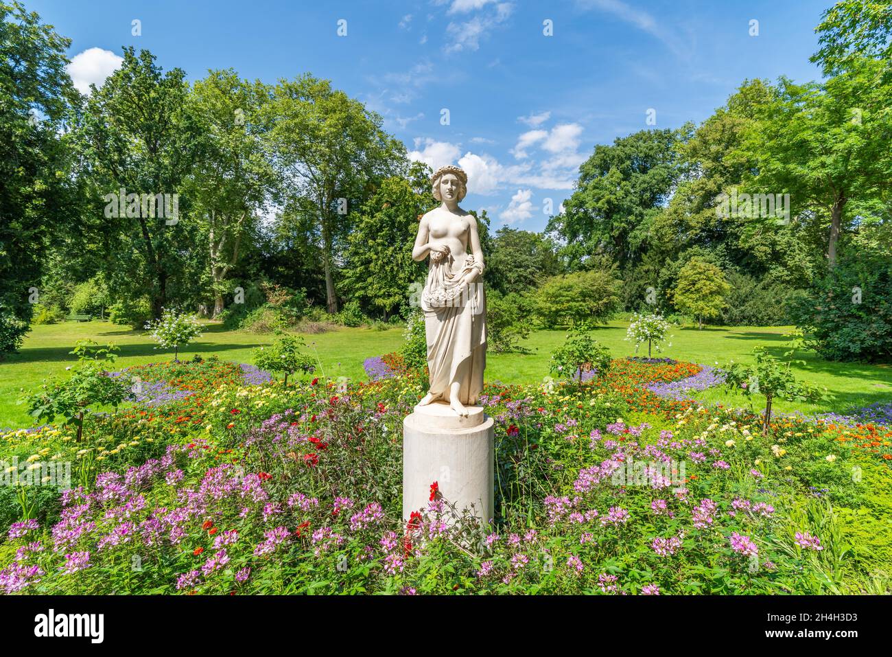 Flora statue in the Marly Garden, Sanssouci World Heritage Park, Potsdam, Brandenburg, Germany Stock Photo