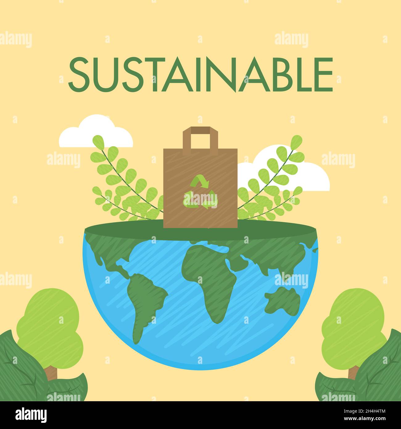 Plants biodegradable Stock Vector Images - Alamy