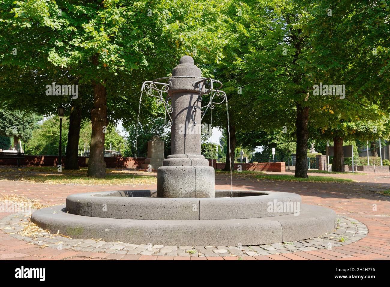 Village fountain, Stenden, Kerken, Viersen, North Rhine-Westphalia, Germany Stock Photo