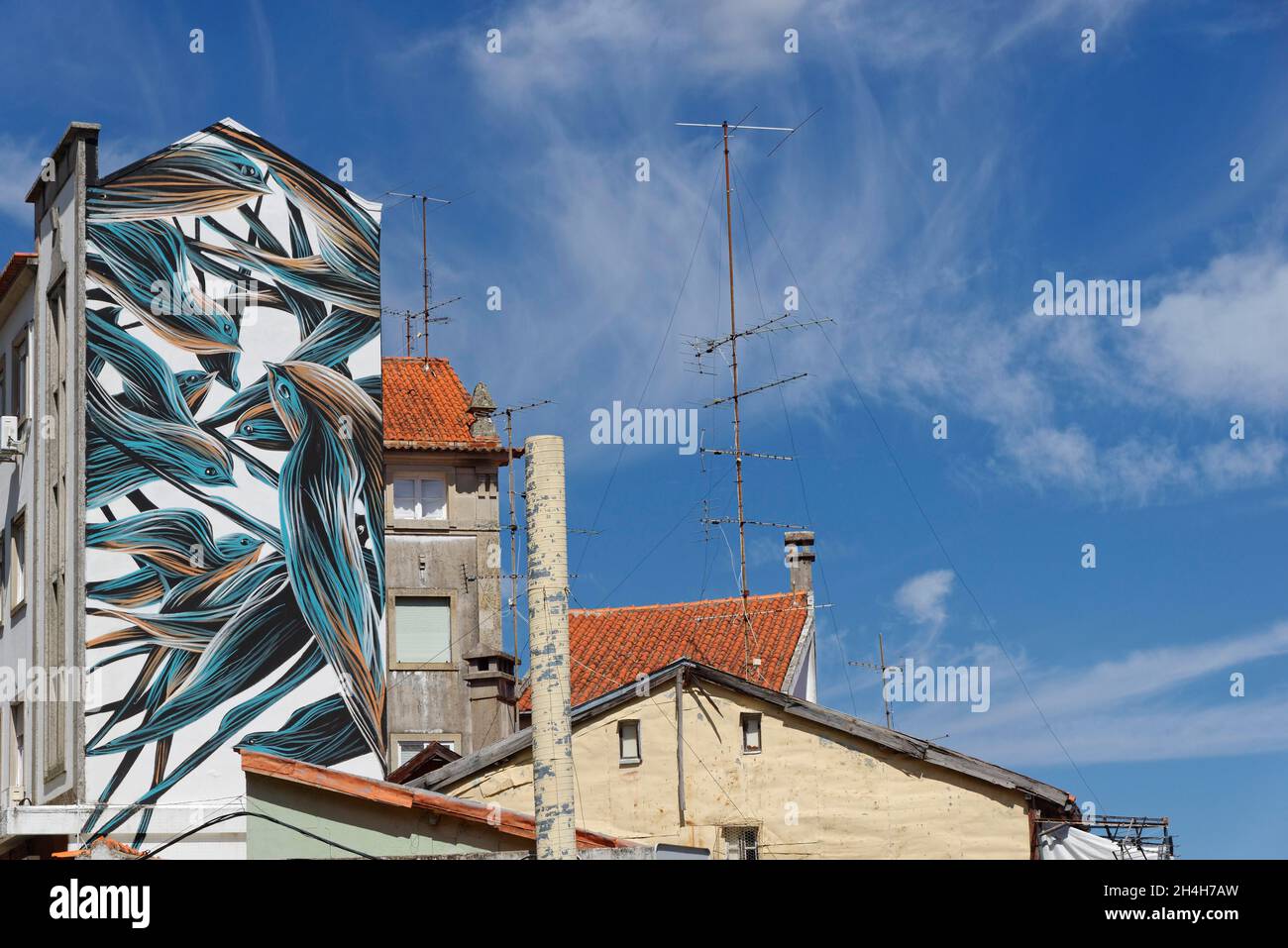 Street art for the Wool Festival, Covilha, Regiao do Centro, Portugal Stock Photo Alamy