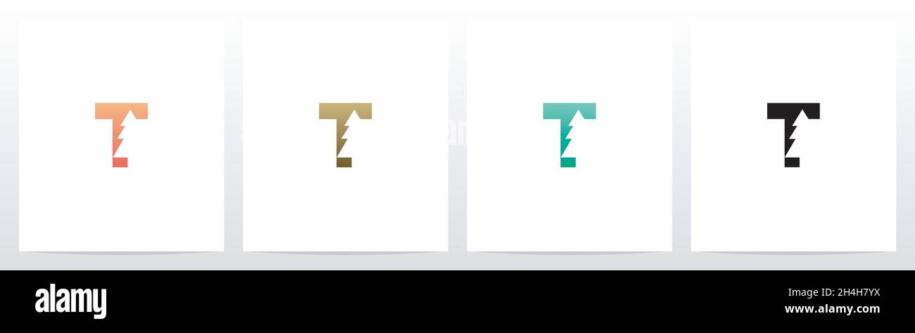 Pine Tree On Letter Logo Design T Stock Vector Image & Art - Alamy