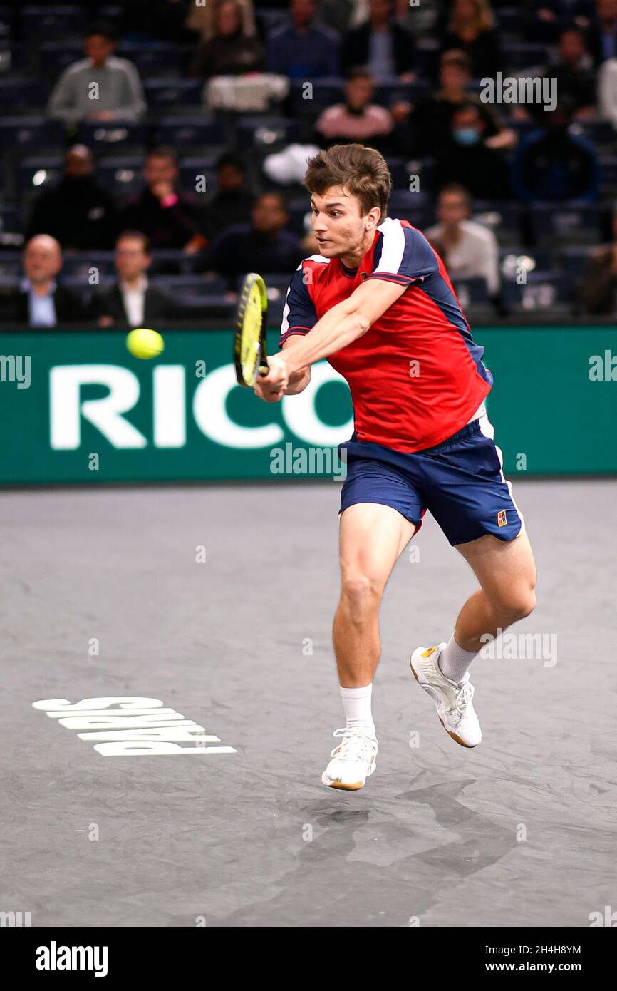 Miomir Kecmanovic of Serbia during the Rolex Paris Masters 2021, ATP Masters 1000 tennis tournament, on November 2, 2021 at Accor Arena in Paris, France - Photo Victor Joly / DPPI Stock Photo