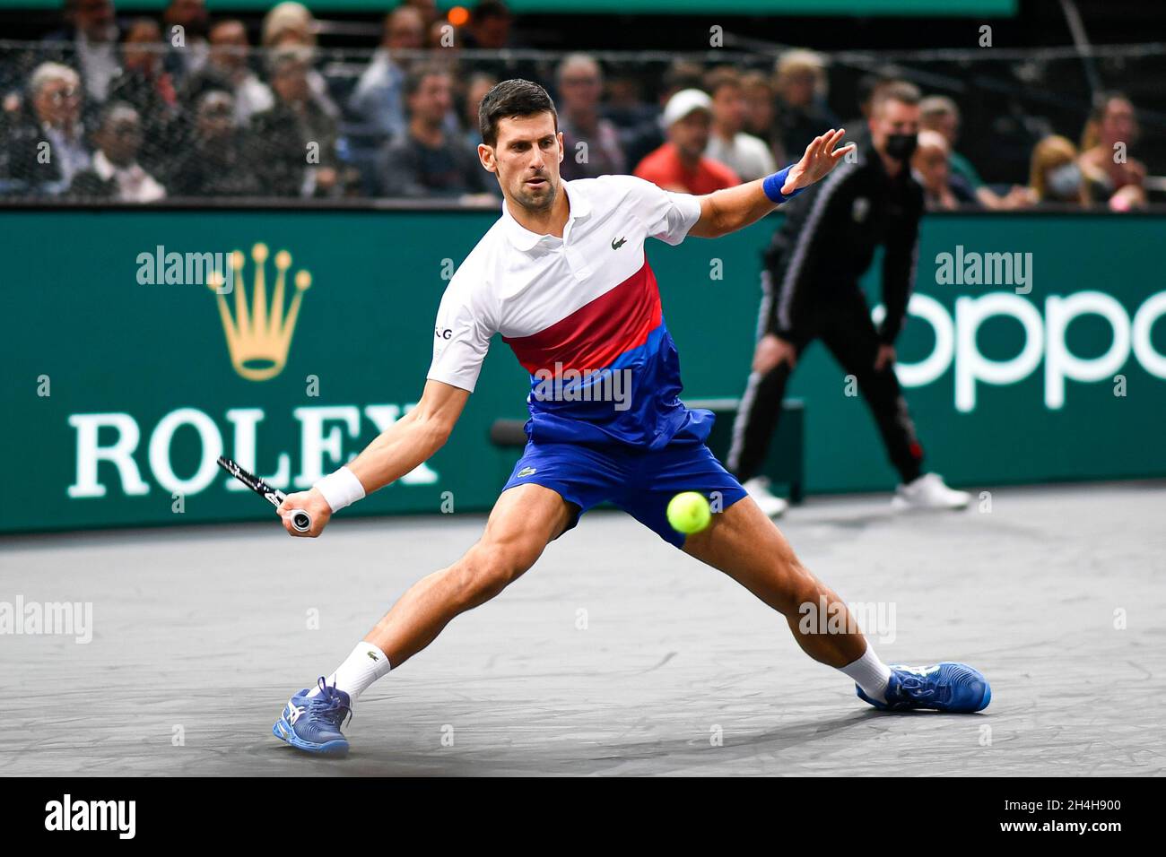 Novak Djokovic of Serbia during the Rolex Paris Masters 2021, ATP Masters  1000 tennis tournament, on November 2, 2021 at Accor Arena in Paris, France  - Photo Victor Joly / DPPI Stock Photo - Alamy