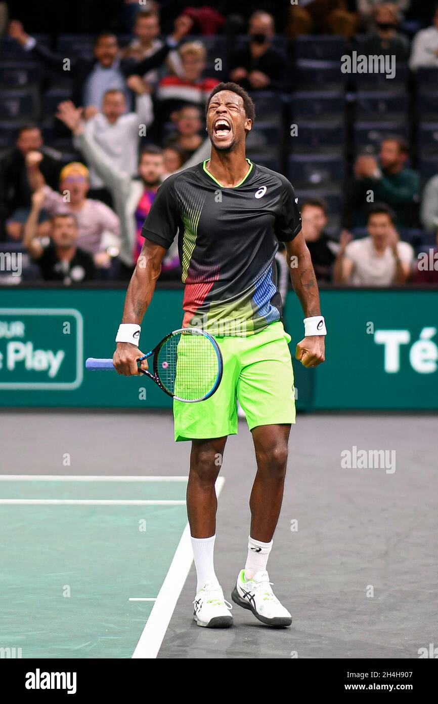 Gael Monfils of France during the Rolex Paris Masters 2021, ATP Masters  1000 tennis tournament, on November 2, 2021 at Accor Arena in Paris, France  - Photo Victor Joly / DPPI Stock Photo - Alamy