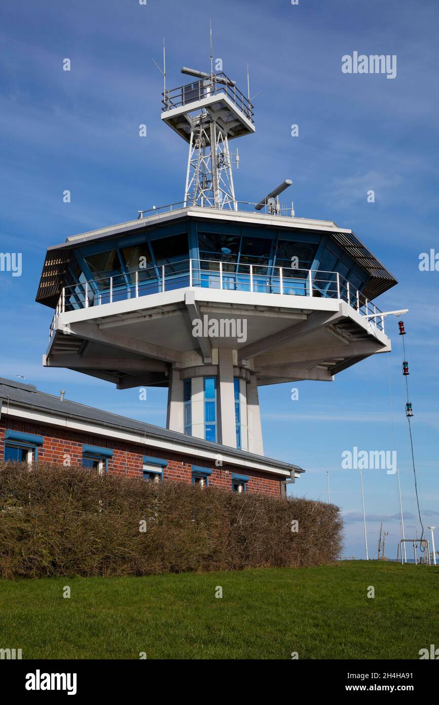 Pilot station, Travemuende, Baltic Sea, Luebeck Bay, Schleswig-Holstein, Germany Stock Photo