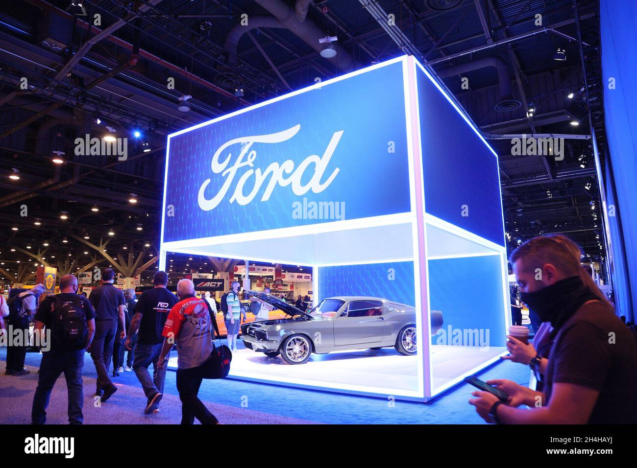 Las Vegas, NV, USA. 2nd Nov, 2021. Ford car at a public appearance for SEMA  Show