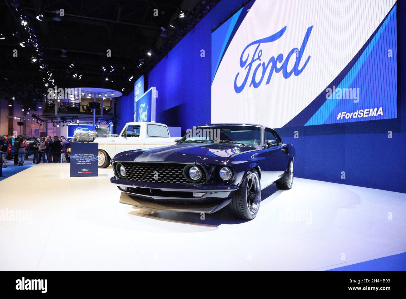 Las Vegas, NV, USA. 2nd Nov, 2021. Keith Urban's restored 1969 Ford Mustang Fastback at a public appearance for SEMA Show 2021 - TUE, Las Vegas Convention Center, Las Vegas, NV November 2, 2021. Credit: JA/Everett Collection/Alamy Live News Stock Photo