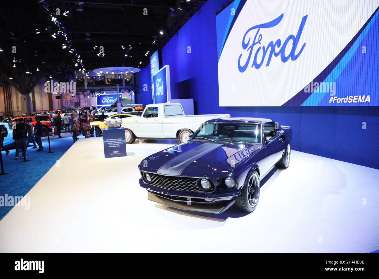 Las Vegas, NV, USA. 2nd Nov, 2021. Keith Urban's restored 1969 Ford Mustang Fastback at a public appearance for SEMA Show 2021 - TUE, Las Vegas Convention Center, Las Vegas, NV November 2, 2021. Credit: JA/Everett Collection/Alamy Live News Stock Photo