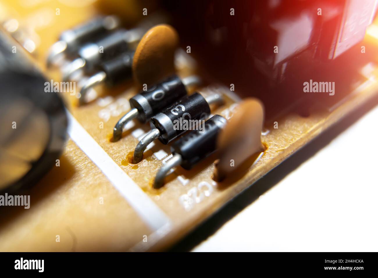 closeup diodes on the circuit board Stock Photo Alamy