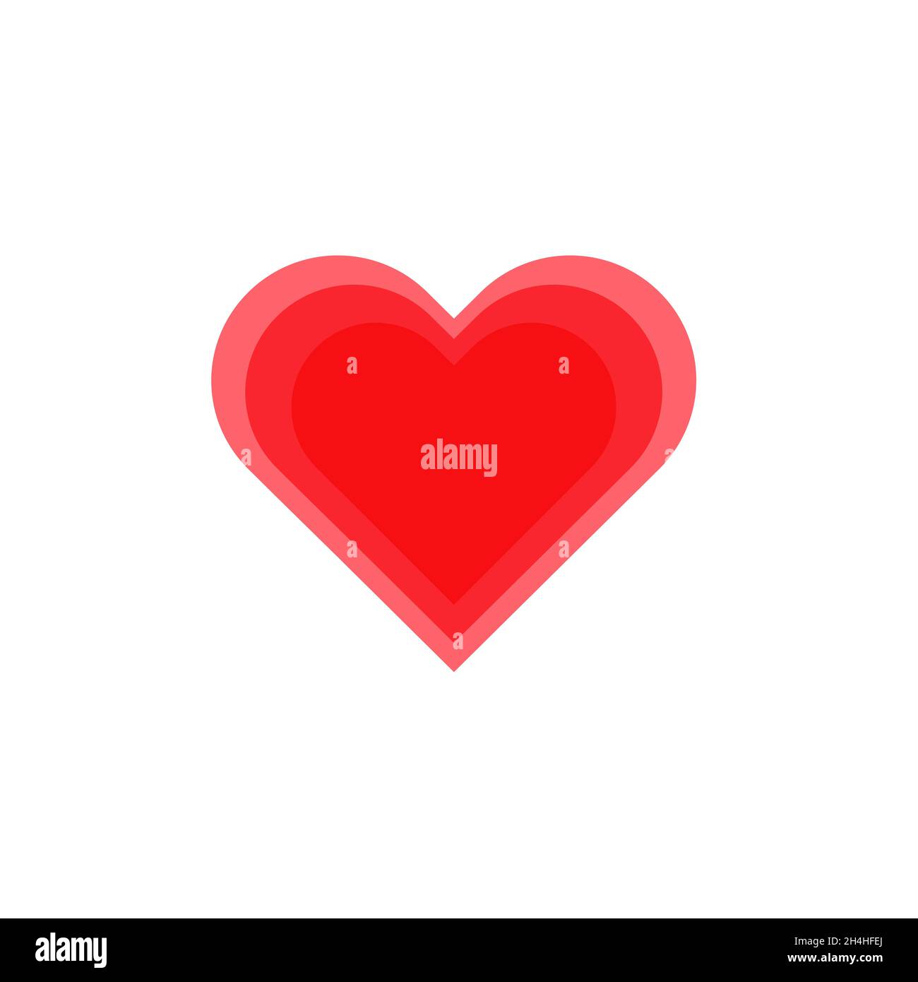 Heart, Symbol of Love and Valentine's Day. Flat Red Icon Isolated on ...